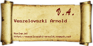 Veszelovszki Arnold névjegykártya